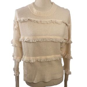Cream ivory Sweater Size M By Brodie Cashmere Everyday winter spring shirt top